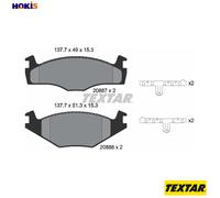 TEXTAR 2088707 Brake Pad Set, disc brake for ,SEAT,VW