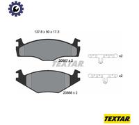 TEXTAR 2088708 Brake pad set