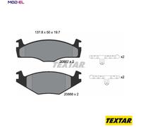 Textar Car Brake Pad Front Accessories For Seat 2088710