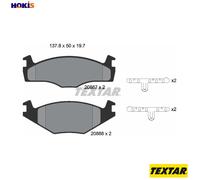 Genuine OE Textar Brake Pads Full Set Of 4 Front With Accessories 2088710