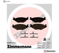 ZIMMERMANN Brake Pad Set 20889.173.1