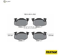 Brake Pads Set Front Textar 2090506 1617247780 1611457980 7701201542 245050