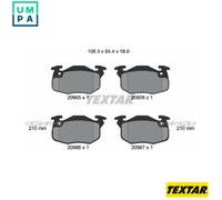Textar Front Brake Pads fits Peugeot 205 Renault Super 5 9 11 18 19 20