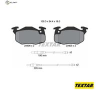 Textar Brake Pads Set 2090603 Front - Full Set of 4 - Fits Citroen Peugeot (425091/425092/425102)