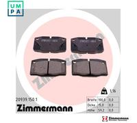 BRAKE PAD SET DISC BRAKE 20939.150.1 FOR VAUXHALL NOVA/Hatchback CARLTON/Mk/II