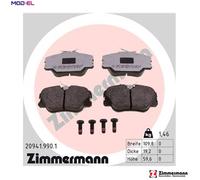 BRAKE PAD SET DISC BRAKE 20941.990.1 FOR MERCEDES-BENZ 124/Break/T-Model 2.2L