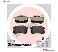 BRAKE PAD SET DISC BRAKE 20961.160.1 FOR RENAULT F7R714/710 2.0L 4cyl MEGANE I