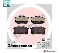 ZIMMERMANN 20961.160.1 Brake pad set
