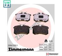 ZIMMERMANN Brake Pad Set 20961.950.1 Disc Brake for VW Audi Peugeot Renault Seat Skoda