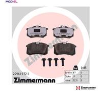 Brake pads 20961.972.1 ZIMMERMANN for CITROËN SEAT AUDI VW FORD SKODA PEUGEOT DS
