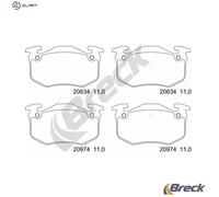 BRAKE PAD SET DISC BRAKE 20973 00 704 00 FOR RENAULT CLIO LUTECIA 19/Mk/II 1.8L
