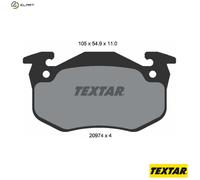 Textar Brake Pads 2097401 – Rear Disc Set for Renault Super 5, 11, 19, Clio, Citroën