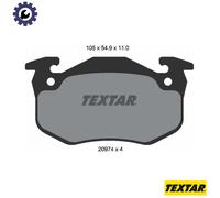 Textar Brake Pads 2097401 – Rear Disc Set for Renault Super 5, 11, 19, Clio, Citroën