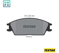 Textar Brake Pad Set 2101204 – Disc Brake for Honda/Hyundai (Getz/Pony/Click/Excel)