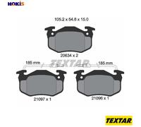 Textar Brake Pads 2109601 - Disc Brake Pad Set for Renault & Peugeot