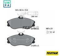 Textar 2113802 Front Disc Brake Pad Set Fits Audi