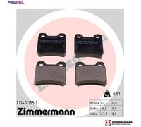 BRAKE PAD SET DISC BRAKE 21140.155.1 FOR OPEL C18SEL/18XEL X18XE 1.8L 4cyl