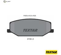 TEXTAR 2114202 Brake Pads Set Front for Jimny SJ Samurai Super AZOFFROAD