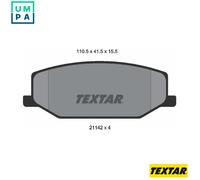 TEXTAR 2114202 Brake Pads Set Front for Jimny SJ Samurai Super AZOFFROAD