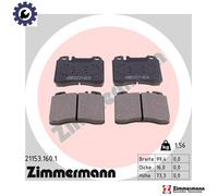 Brake pads 21153.160.1 ZIMMERMANN for MERCEDES-BENZ E-CLASS E-CLASS T-Model