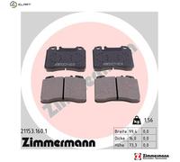 Brake pads 21153.160.1 ZIMMERMANN for MERCEDES-BENZ E-CLASS E-CLASS T-Model