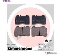 ZIMMERMANN 21153.175.1 Brake pad set