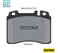Textar Brake Pads 2115307 - Genuine OE Front Set of 4 for Mercedes