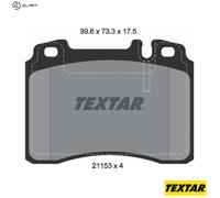 Textar Brake Pads 2115307 - Genuine OE Front Set of 4 for Mercedes