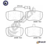 BRAKE PAD SET DISC BRAKE 21160 00 701 10 FOR LTI ALFA ROMEO AR/8/Van IVECO