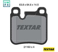 Brake Pads Set 2116301 Rear Textar 96409435251 96435294002 96435294900