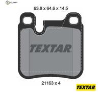 Brake Pads Set 2116301 Rear Textar 96409435251 96435294002 96435294900