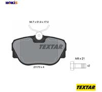 Textar Front Brake Pads Set 2117302 - Genuine OE 1154377/1154442/1154443/1155998