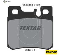 TEXTAR 2119701 Brake Pads Set Rear for Mercedes 124 E C SL SLK 190