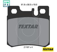 Brake pads 2119701 TEXTAR for MERCEDES-BENZ 190 124 Saloon E-CLASS 124 T-Model