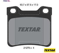 Textar Genuine OE Rear Disc Brake Pad Set 2127803 - Fits Peugeot - Full Set of 4 with Accessories