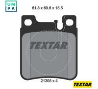 Textar Rear Pads fits Mercedes-Benz E-Class 124 SL S-Class C-Class CLK SLK
