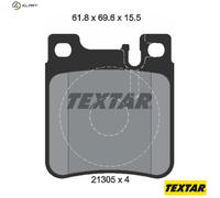 Textar Rear Pads fits Mercedes-Benz E-Class 124 SL S-Class C-Class CLK SLK