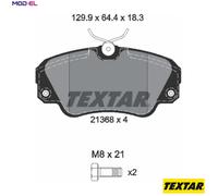 Braking System Disc Brake Pad Set Textar 2136801 Fits Opel Vauxhall Carlton