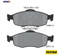 Textar Brake Pad Set 2139408 - Front Disc, Teves Braking System, Fits Ford, 1 Year Warranty