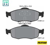 Textar Brake Pad Set 2139408 - Front Disc, Teves Braking System, Fits Ford, 1 Year Warranty