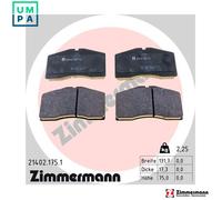 Brake pads 21402.175.1 ZIMMERMANN for PORSCHE AUDI
