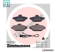 BRAKE PAD SET DISC BRAKE 21436.170.1 FOR FIAT 176B1.000/B4.000 1.2L 4cyl PUNTO
