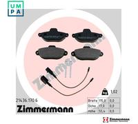 ZIMMERMANN 21436.170.6 Brake pad set