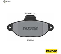 BRAKE PAD SET DISC BRAKE 2143602 FOR FIAT 176B1.000/B4.000 1.2L 4cyl PUNTO