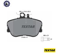Brake pads 2143905 TEXTAR for MERCEDES-BENZ C-CLASS C-CLASS T-Model