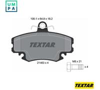 Textar Brake Pad Set 2146306 for Renault, Dacia, Peugeot, Alpine, Lada, Mahindra, Nissan