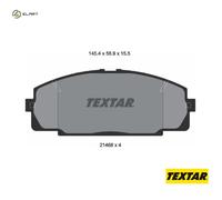 BRAKE PAD SET DISC BRAKE 2146801 FOR TOYOTA GRANVIA QUANTUM/IV/Bus TOYOACE 1.8L