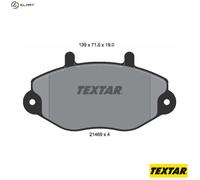 Brake Pads Set Front Textar 2146901 5028764 6197739 6965580 7018203 92VB2K021BA