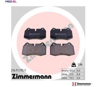 BRAKE PAD SET DISC BRAKE 21471.175.1 FOR BMW 8/E3/E31 M51D25 2.5L M52B28 2.8L