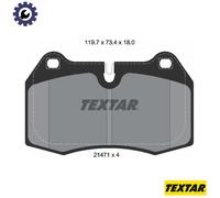Genuine OE Textar Brake Pads Full Set Of 4 Front 2147102